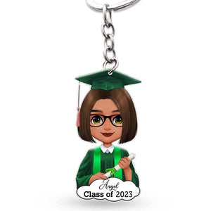 GeckoCustom Personalized Gift Chibi Keychain, Graduation Gift, keychain acrylic custom shape,Gift For Senior HN590