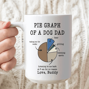 GeckoCustom Pie Graph Of A Dog Dad Custom Mug H231 15oz