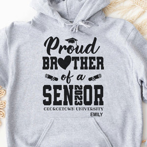 GeckoCustom Proud Mom Of 2022 Senior Shirt Pullover Hoodie / Sport Grey Colour / S