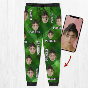 GeckoCustom St. Patrick's Day Custom Human Face Photo Irish Sweatpants K228 HN590