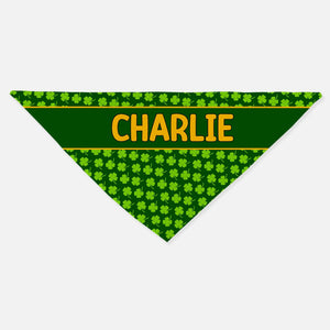 GeckoCustom St. Patrick's Day Custom Name Bandana Personalized Dog Cat Pet Bandana C618V1