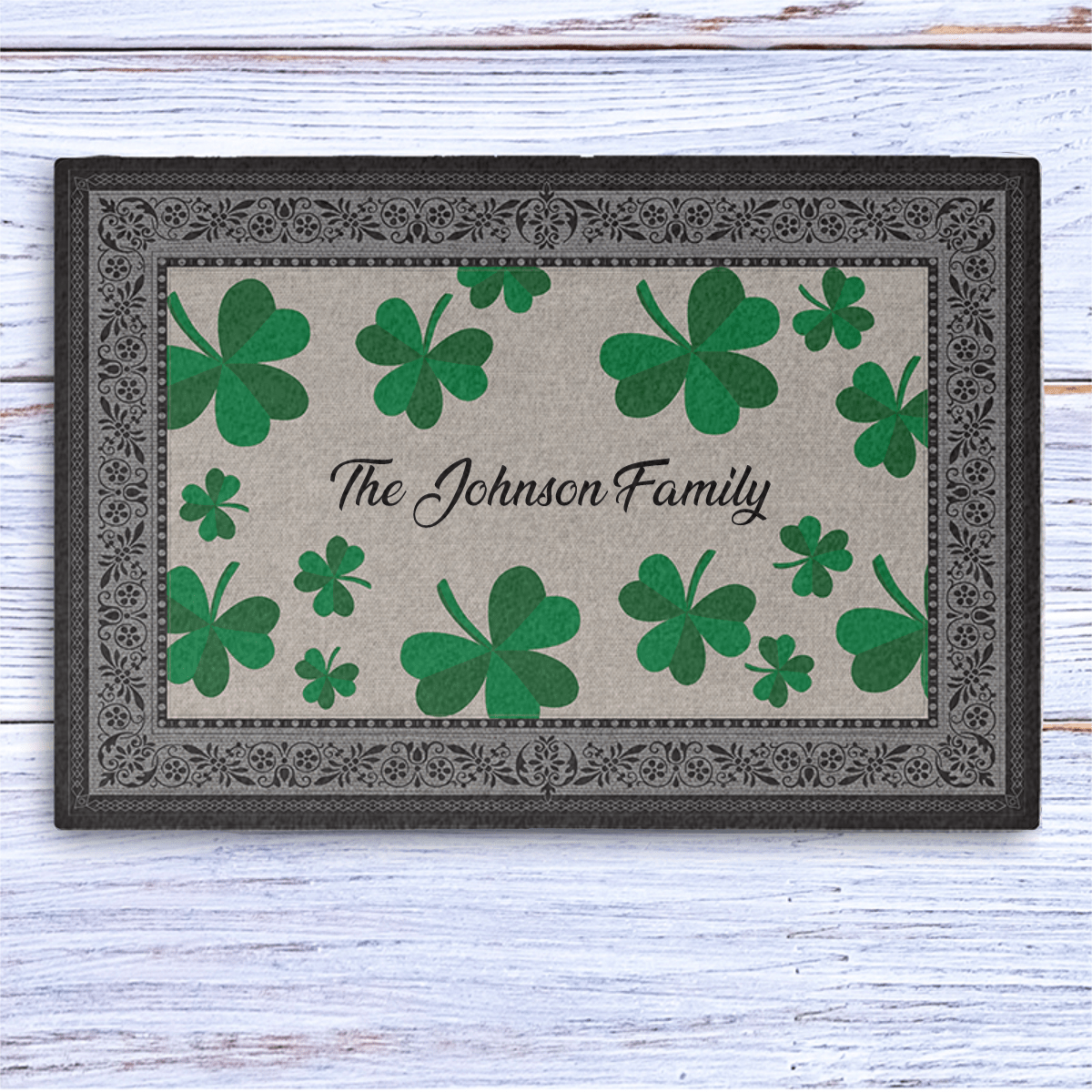 GeckoCustom St.Patrick's Day Family Custom Doormat