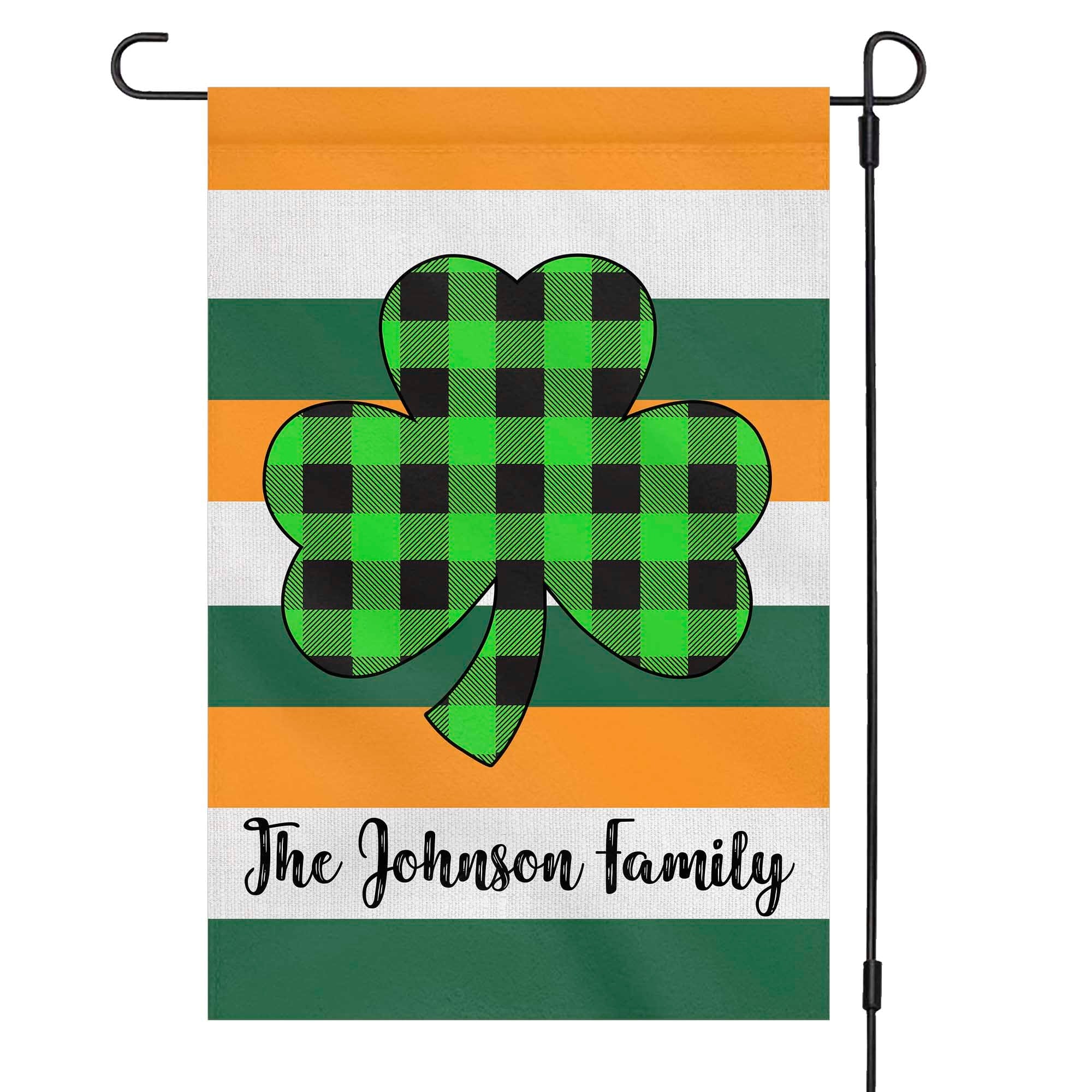 GeckoCustom St Patricks Day Custom Garden Flag H139 12"x18"