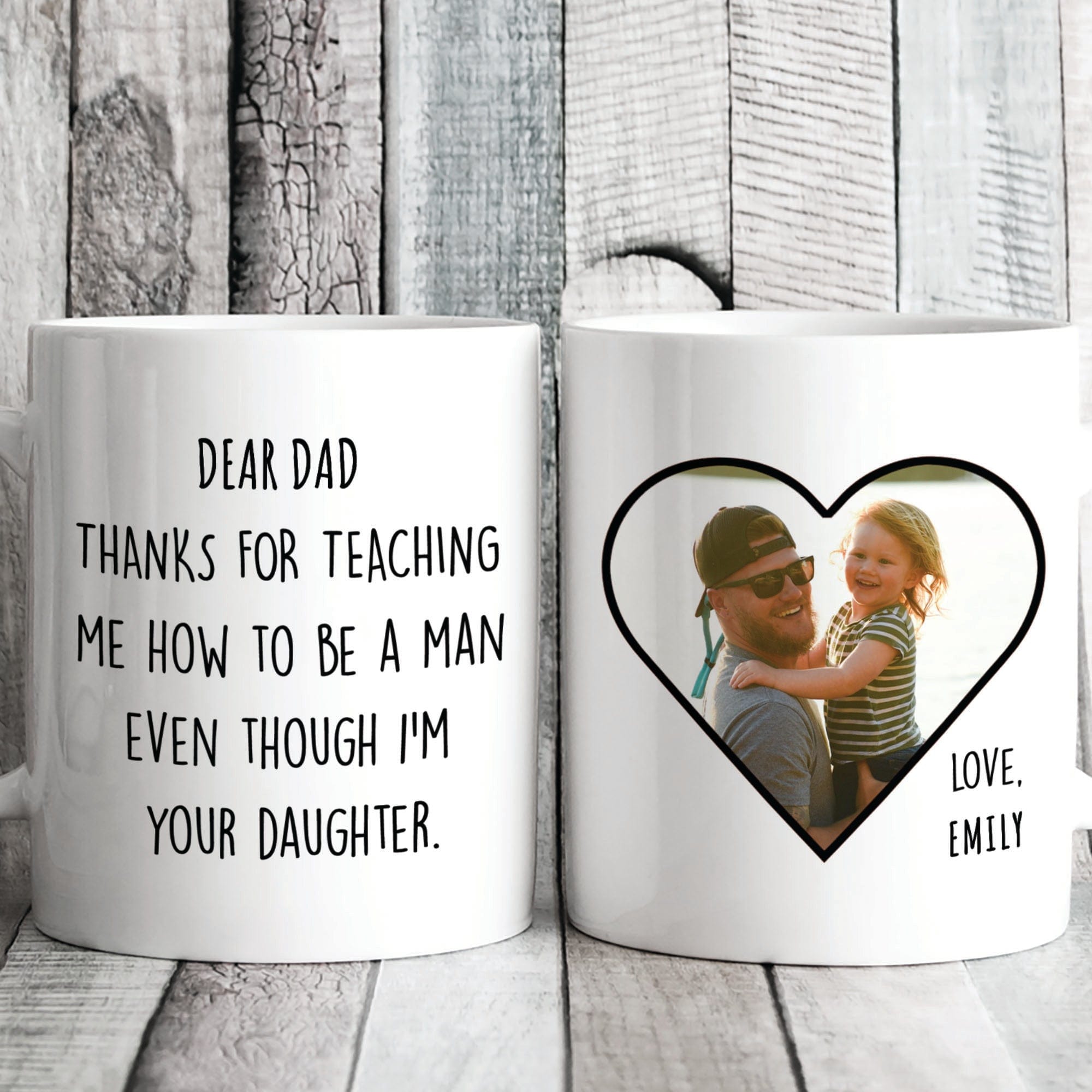 GeckoCustom Thanks for Teaching Me How To Be A Man Family Coffee Mug 11oz