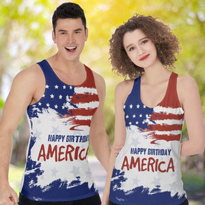 GeckoCustom The America Flag America Tanktop, HN590