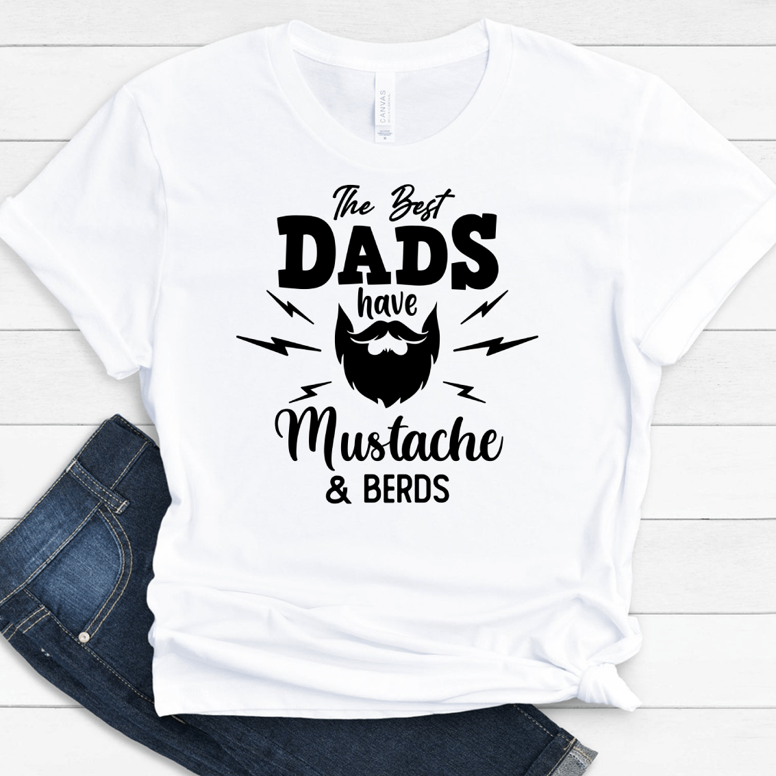 GeckoCustom The Best Papa Have Mustache And Beards Family T-shirt, HN590