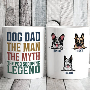 GeckoCustom The Dog Dad Poo Scooping Legend Personalized Custom Dog Mug C338 11oz