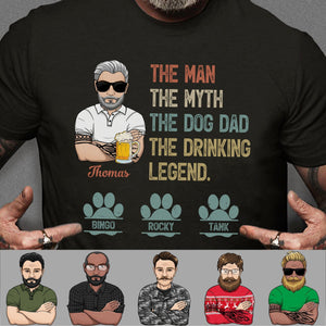 GeckoCustom The Dog Dad The Drinking Legend Personalized Custom Dog Dad Shirt C328