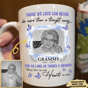 GeckoCustom Those We Love Can Never Be More Than A Thought Away Family Memorial Coffee Mug 11oz