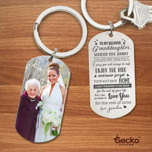 GeckoCustom To My Beloved Grand Daughter Family Metal Keychain HN590