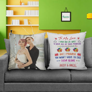 GeckoCustom Couple Throw Pillow HN590