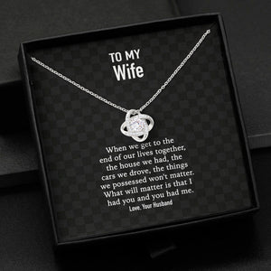 GeckoCustom To My Wife When We Get To The  Custom Message Card Necklace