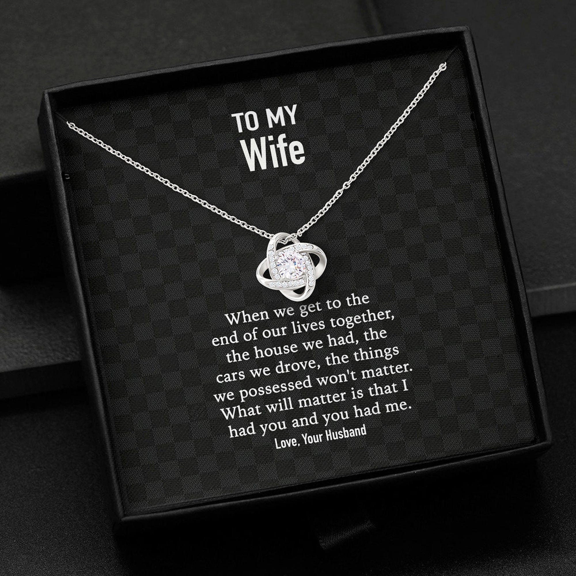 GeckoCustom To My Wife When We Get To The  Custom Message Card Necklace