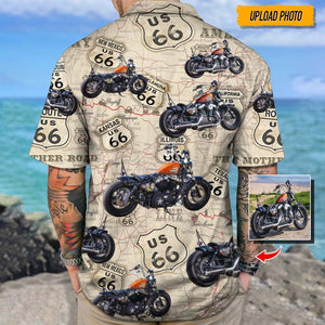 GeckoCustom Upload Bike Photo Hawaiian Shirt, N304 HN590