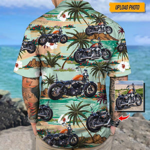 GeckoCustom Upload Bike Photo Hawaiian Shirt, N304 HN590