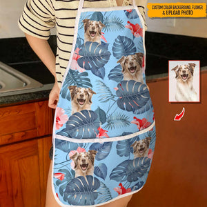 GeckoCustom Upload Dog Photo Hawaii Cotton Apron. N304 HN590