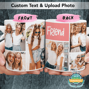 GeckoCustom Upload Image Bestie Coffee Mug, Best Friend Gift HN590 11 oz