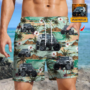 GeckoCustom Upload Photo Car Beach Short, N304 HN590