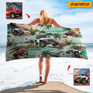 GeckoCustom Upload Photo Car Beach Towel N304 HN590