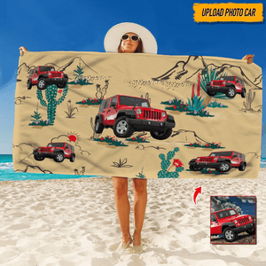 GeckoCustom Upload Photo Car Beach Towel N304 HN590