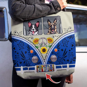 GeckoCustom Upload Photo Dog Tote Bag For Hippie, Dog Lover Gift HN590