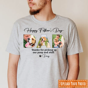 GeckoCustom Upload Photo Happy Father's Day, Dog Shirt, HN590