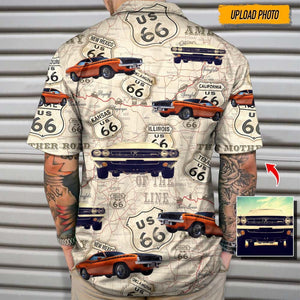 GeckoCustom Upload Photo Muscle Car Hawaiian Shirt, N304 HN590