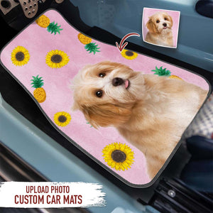 GeckoCustom Upload Photo Personalized Gift For Dog Lover Car Mat, HN590