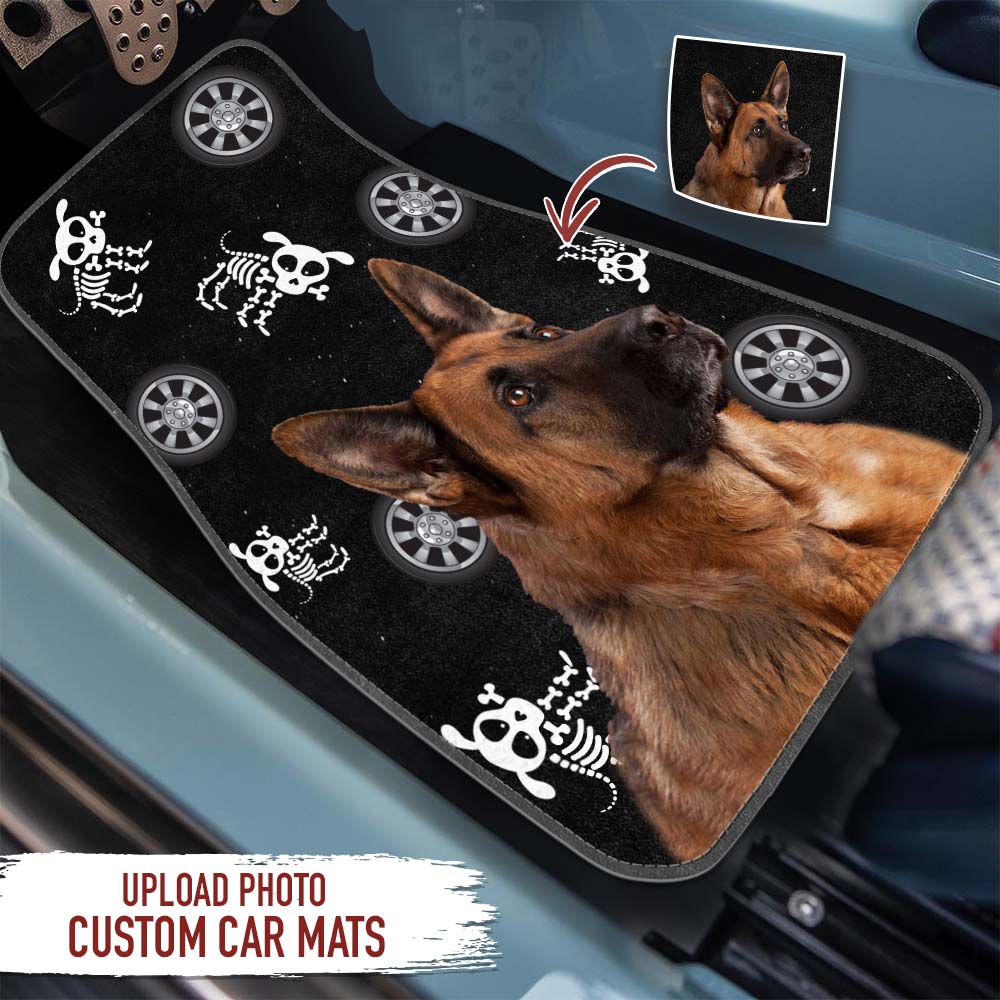 GeckoCustom Upload Photo Personalized Gift For Dog Lover Car Mat, HN590