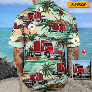 GeckoCustom Upload Truck Photo Hawaiian Shirt, N369 HN590