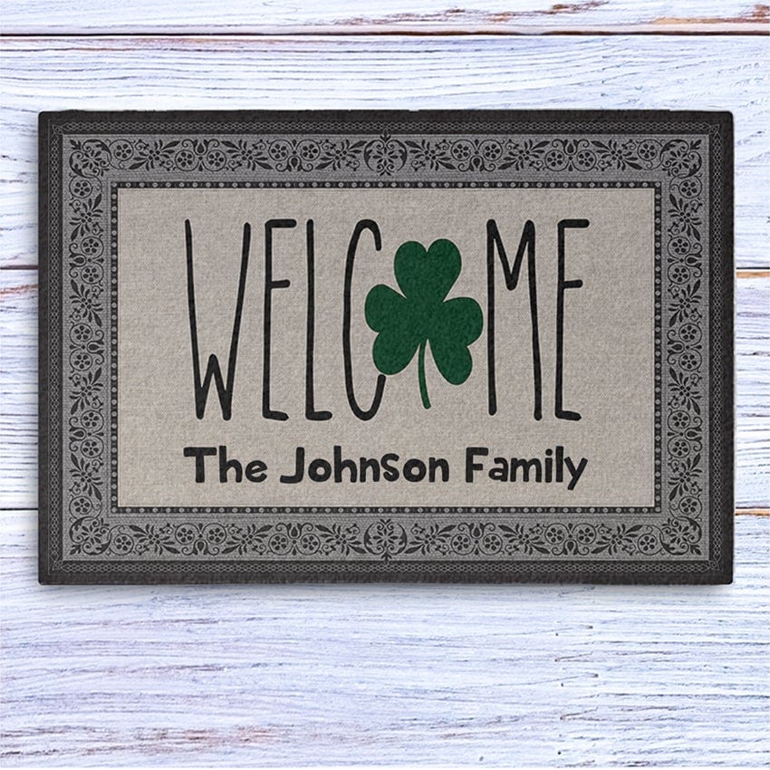 GeckoCustom Welcome Clover Custom Doormat