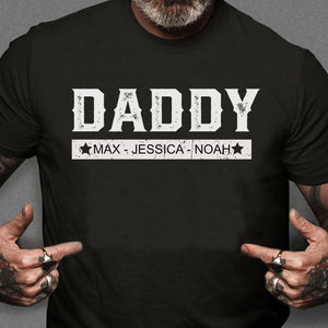 GeckoCustom With Kids Names Custom Daddy Personalized Custom Father's Day Shirt H318