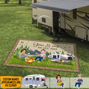 GeckoCustom You And Me We Got This Camping Patio Rug K228 HN590