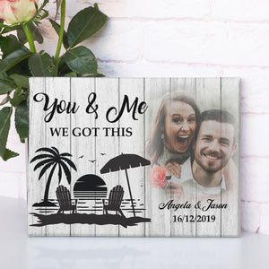 GeckoCustom You And Me We Got This Personalized Anniversary Photo Print Canvas C588